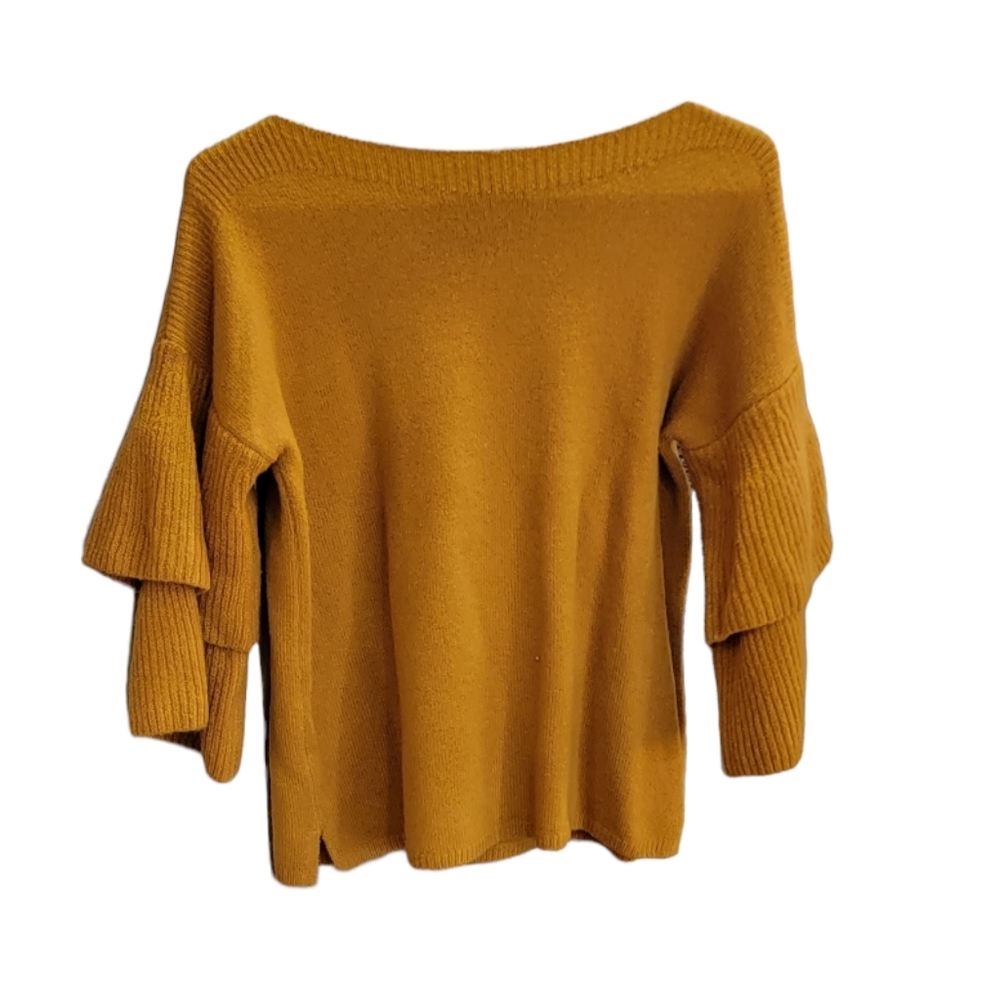 MADEWELL Tier Sleeve Rust Sweater blouse